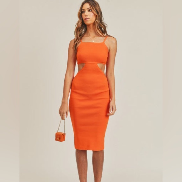 BRAND NEW side cut out midi dress - Picture 4 of 7